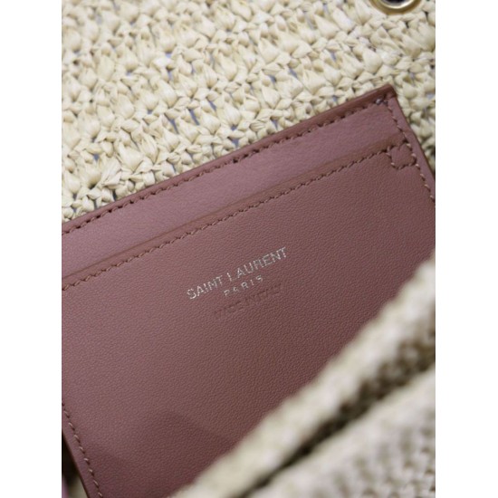 Replica Mini borsa Saint Laurent Niki in rafia naturale Replica Mini borsa Saint Laurent Niki in rafia naturale