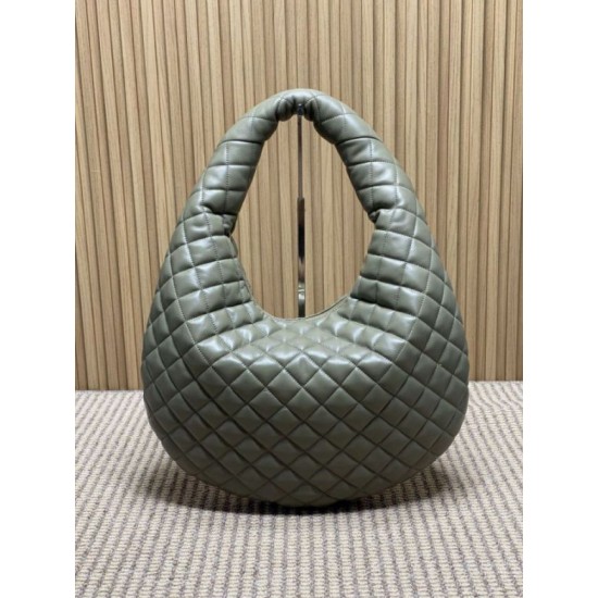 Replica Borsa hobo Icare YSL Saint Laurent in nappa grigio/verde Imitazioni Falso
