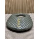 Replica Borsa hobo Icare YSL Saint Laurent in nappa grigio/verde Imitazioni Falso