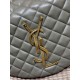 Replica Borsa hobo Icare YSL Saint Laurent in nappa grigio/verde Imitazioni Falso