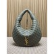 Replica Borsa hobo Icare YSL Saint Laurent in nappa grigio/verde Imitazioni Falso