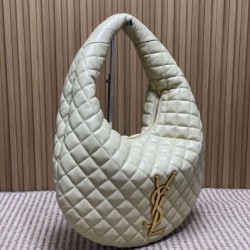Borsa hobo Icare YSL Saint Laurent in nappa beige