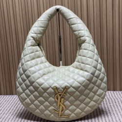 Borsa hobo Icare YSL Saint Laurent in nappa beige