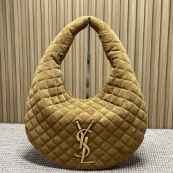 Borsa hobo Icare YSL Saint Laurent in camoscio giallo