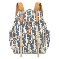 Zaino Dior Hit the Road Dior Oblique denim jacquard Blu