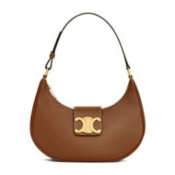Borsa a tracolla Celine Ava Triomphe Half Moon Caffè