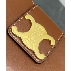 Borsa a tracolla Celine Ava Triomphe Half Moon Caffè
