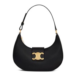 Borsa a tracolla Celine Ava Triomphe Half Moon Nera