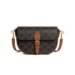 Borsa a tracolla Celine Folcd Caffè scuro