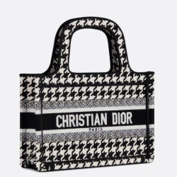 Borsa tote Dior Mini Book Micro ricamo pied de poule