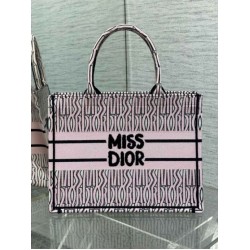 Dior Medium Book Tote Bag Pink Miss Dior Allover Embroidery Dior Medium Book Tote Bag Pink Miss Dior Allover Embroidery