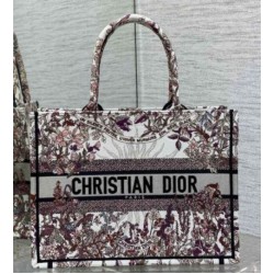 Borsa tote media Dior Book Ricamo Dior 4 Saisons Hiver Soleil