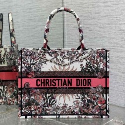 Borsa tote media Dior Book Ricamo Dior 4 Saisons Printemps Soleil