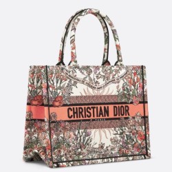 Borsa tote media Dior Book Ricamo Dior 4 Saisons Printemps Soleil