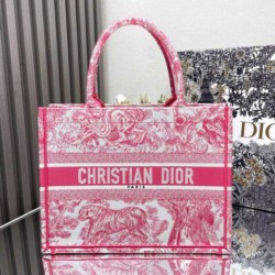 Dior Medium Dioriviera Book Tote Pink Toile de Jouy Embroidery Dior Medium Dioriviera Book Tote Pink Toile de Jouy Embroidery