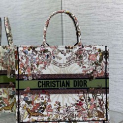 Borsa tote grande Dior Book Ricamo Dior 4 Saisons Automne Soleil