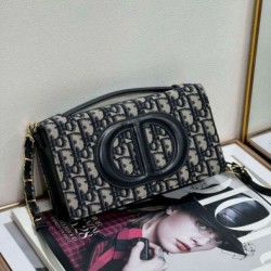 Dior CD Signature Mini Bag Blue Oblique Jacquard