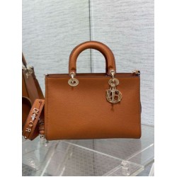 Dior Medium Lady D-Sire My ABCDior Bag Brown Bull