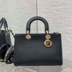 Borsa media Dior Lady D-Sire My ABCDior Toro nero