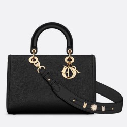 Borsa media Dior Lady D-Sire My ABCDior Toro nero