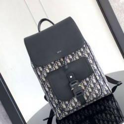 Zaino Dior Saddle con Patta Jacquard Beige Obliquo