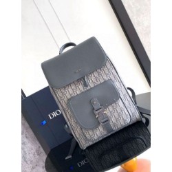 Zaino Dior Saddle con Patta Jacquard Grigio Obliquo