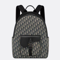 Dior Saddle Zaino con cerniera Beige Oblique Jacquard