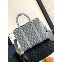 Valigetta Dior Lingot Tela grigia CD Diamond Valigetta Dior Lingot Tela grigia CD Diamond