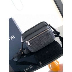 Dior Mini Rider 2.0 Borsa a tracolla con cerniera Nero Oblique con Nero Dior Mini Rider 2.0 Borsa a tracolla con cerniera Nero Oblique con Nero