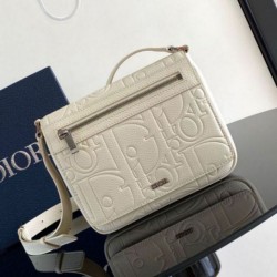 Borsa Messenger da uomo Dior con patta Beige Gravity