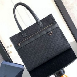 Borsa tote Dior Safari Jacquard Dior Oblique nero