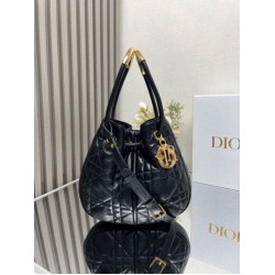 Dior Nolita Media Borsa Nera Macrocannage Pelle di Agnello Dior Nolita Media Borsa Nera Macrocannage Pelle di Agnello