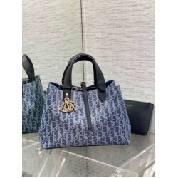 Borsa Dior Toujours media Blue Denim Oblique Jacquard Borsa Dior Toujours media Blue Denim Oblique Jacquard
