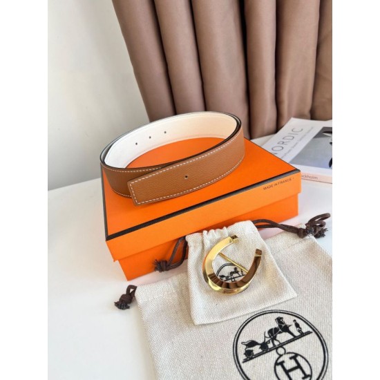 Replica Cintura Hermès Luck reversibile, 38 mm, pelle di vitello Epsom Oro e Bianco imitazione Falso Replica Cintura Hermès Luck reversibile, 38 mm, pelle di vitello Epsom Oro e Bianco imitazione Falso