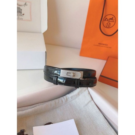 Replica Cintura Hermès Kelly 18 Diamond Nero Alligatore Lucido imitazione Falso Replica Cintura Hermès Kelly 18 Diamond Nero Alligatore Lucido imitazione Falso