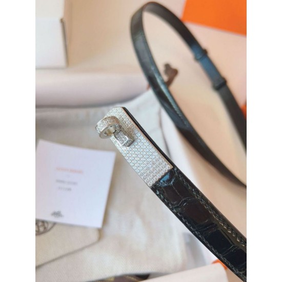 Replica Cintura Hermès Kelly 18 Diamond Nero Alligatore Lucido imitazione Falso Replica Cintura Hermès Kelly 18 Diamond Nero Alligatore Lucido imitazione Falso