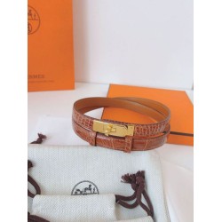 Cintura Hermès Kelly 18 Caramello Alligatore Lucido Cintura Hermès Kelly 18 Caramello Alligatore Lucido