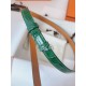 Replica Cintura Hermès Kelly 18 in alligatore lucido color malachite imitazione Falso Replica Cintura Hermès Kelly 18 in alligatore lucido color malachite imitazione Falso