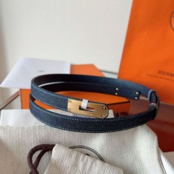 Cintura Hermès Kelly Jean 18 in denim ed Epsom