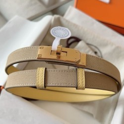 Cintura Hermès Kelly 18 in tela Officier ed Epsom
