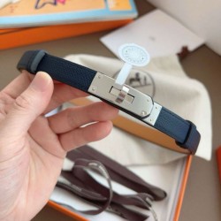 Cintura Hermès Kelly 18 Blu Notte Epsom