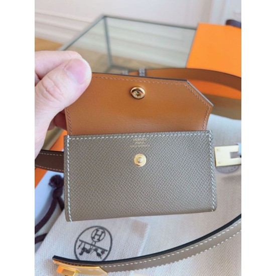 Replica Cintura Hermès Kelly Pocket 18 in vitello Epsom color etoupe imitazione Falso Replica Cintura Hermès Kelly Pocket 18 in vitello Epsom color etoupe imitazione Falso