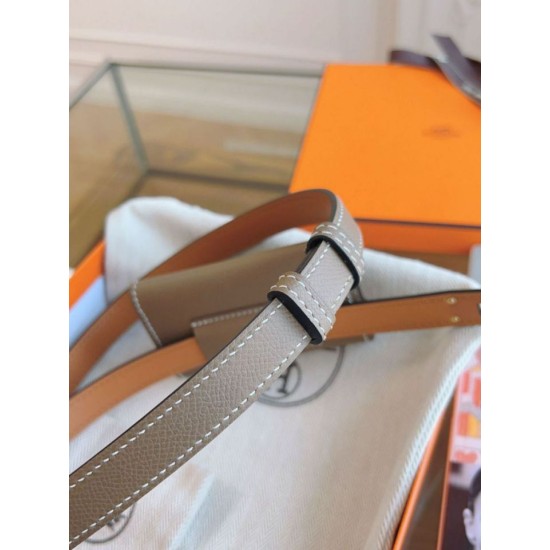 Replica Cintura Hermès Kelly Pocket 18 in vitello Epsom color etoupe imitazione Falso Replica Cintura Hermès Kelly Pocket 18 in vitello Epsom color etoupe imitazione Falso