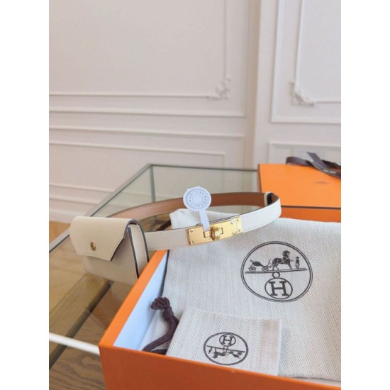 Replica Cintura Hermès Kelly Pocket 18 in vitello Epsom bianco imitazione Falso Replica Cintura Hermès Kelly Pocket 18 in vitello Epsom bianco imitazione Falso