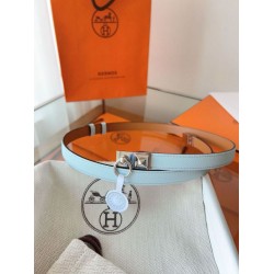 Cintura Hermès Rivale 18 in pelle di vitello Epsom Blu Brume Cintura Hermès Rivale 18 in pelle di vitello Epsom Blu Brume