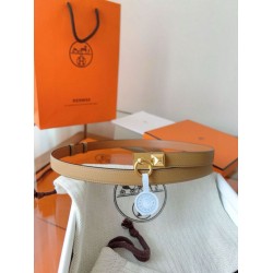 Replica Cintura Hermès Rivale 18 con fibbia Rivale, pelle di vitello Epsom Chai imitazione Outlet