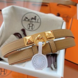Replica Cintura Hermès Rivale 18 con fibbia Rivale, pelle di vitello Epsom Chai imitazione Outlet