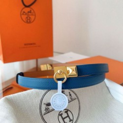 Replica Hermès Rivale 18 Belt in Vitello Epsom Blu imitazione Outlet