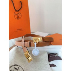 Cintura Hermès Rivale 18 in vitello Epsom color oro