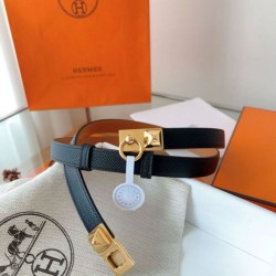 Replica Cintura Hermès Rivale 18 in pelle di vitello Epsom Nero imitazione Outlet